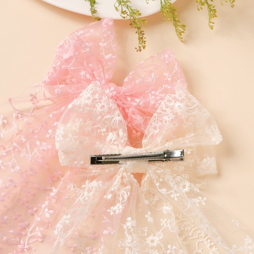 Floral tulle hair clip for - hair,
