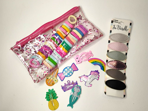 Colorful girls hair clips - , and