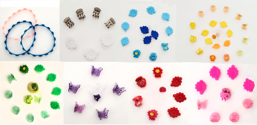 Girls multicolor hair clips - girls,