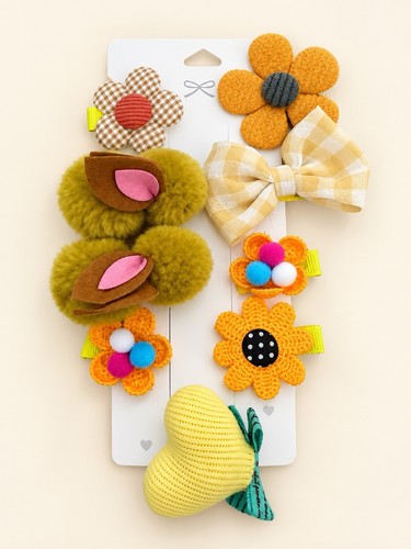 Girls hair clip set - set, multicolor