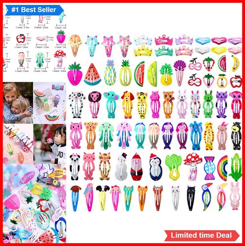 Girls hair clips pcs - hair, metal