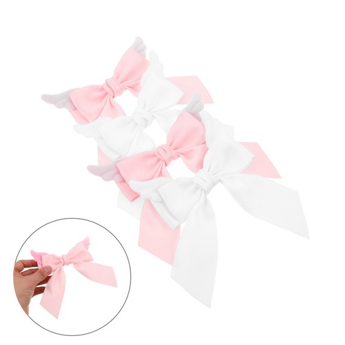 Pcs pink bowknots - 4, barrettes