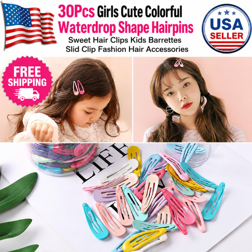 30pcs girls colorful snap - 30pcs, hair