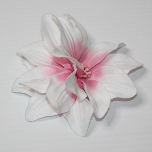 Girl white fabric flower - girl's,