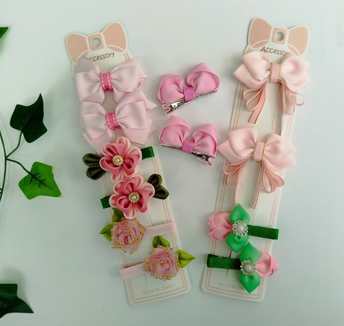 Piece pink girls - hair, clips